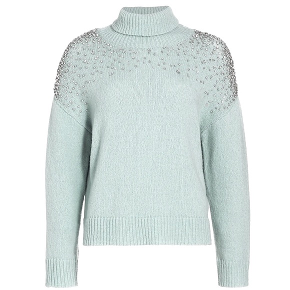 CINQ A SEPT Rhinestone Alani Turtleneck Sweater Size XS - Picture 1 of 12
